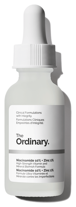 The Ordinary Niacinamide 10% + Zinc 1% serum bottle